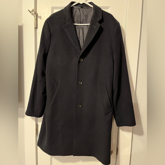J. Crew Other - J.Crew navy blue ludlow topcoat in wool-cashmere 42R